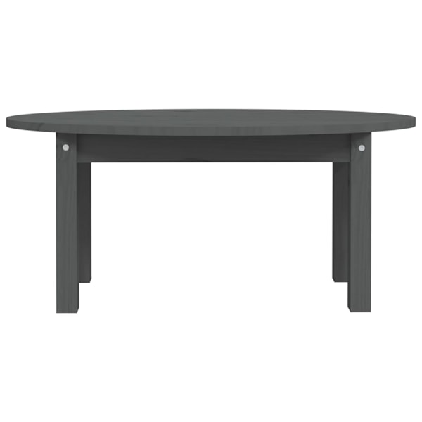 vidaXL Soffbord grå 80x40x35 cm massiv furu Grå