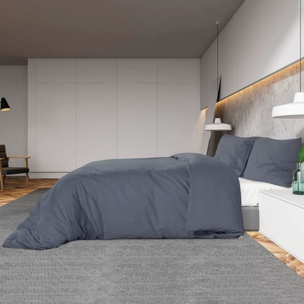 vidaXL Bäddset antracit 135x200 cm bomull Antracit