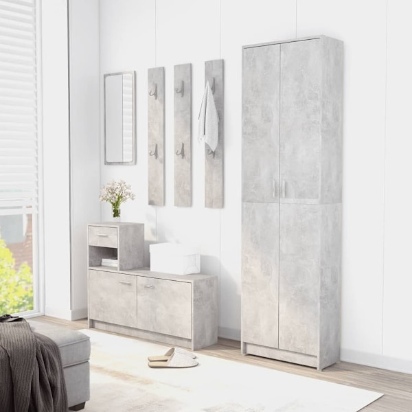 vidaXL Hallgarderob betonggrå 55x25x189 cm konstruerat trä grå