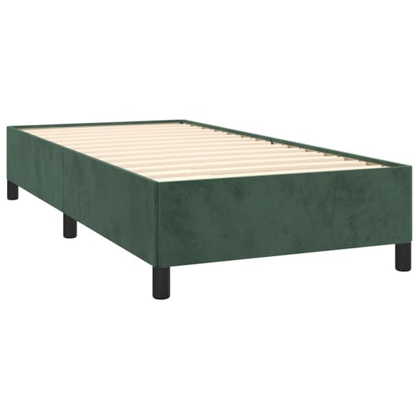 vidaXL Sängram mörkgrön 90x190 cm sammet Grön