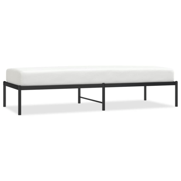 vidaXL Sängram metall svart 75x190 cm Svart