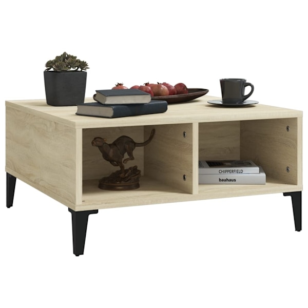 vidaXL Soffbord sonoma-ek 60x60x30 cm konstruerat trä Brun