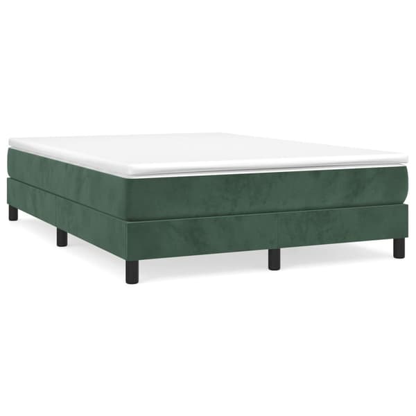 vidaXL Ramsäng mörkgrön 140x190 cm sammet Grön