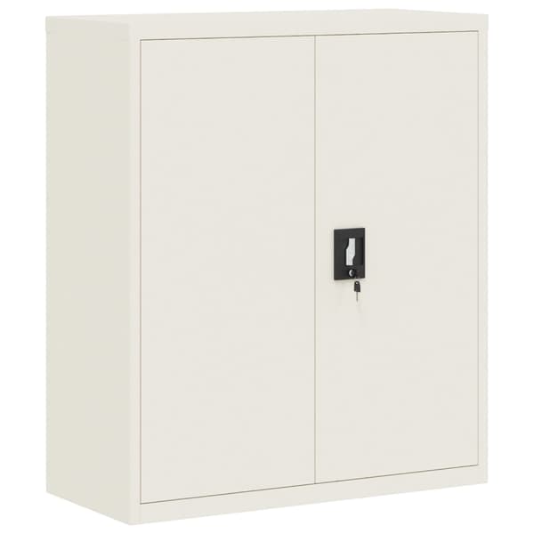 vidaXL Dokumentskåp vit 90x40x145 cm stål Vit