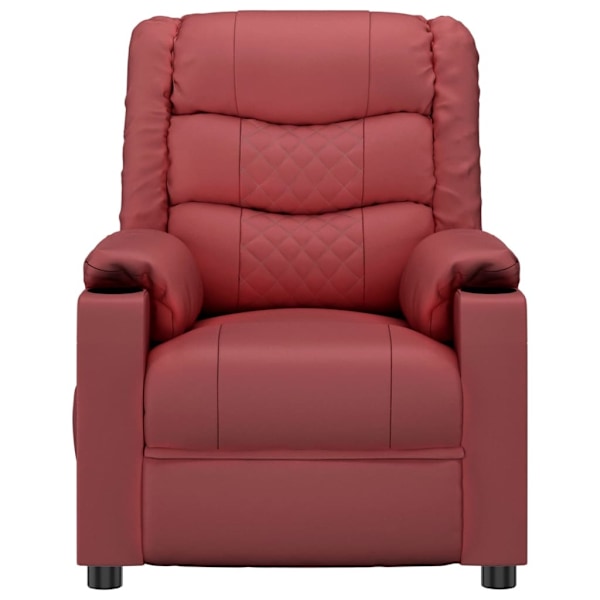vidaXL Reclinerfåtölj vinröd konstläder Röd