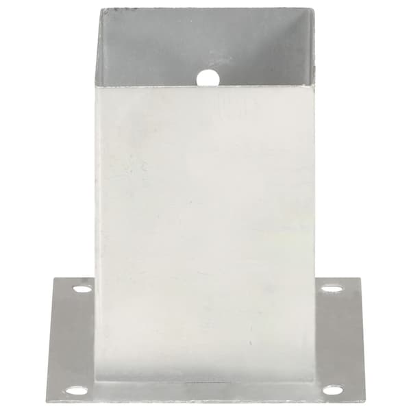 vidaXL Stolpfot 4 st galvaniserad metall 101 mm Silver