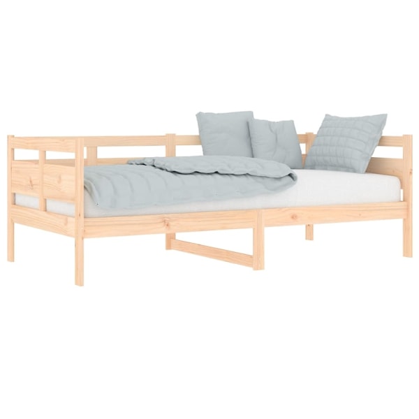 vidaXL Dagbädd massiv furu 90x190 cm Brun