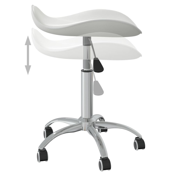 vidaXL Massagestol vit konstläder Vit