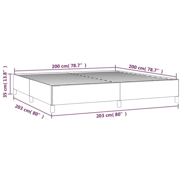vidaXL Sängram vit 200x200 cm konstläder Vit