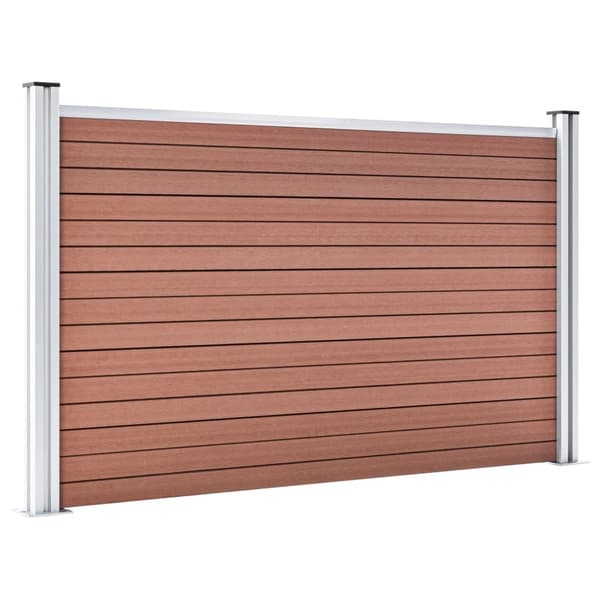 vidaXL Staketpanel WPC 699x106 cm brun Brun