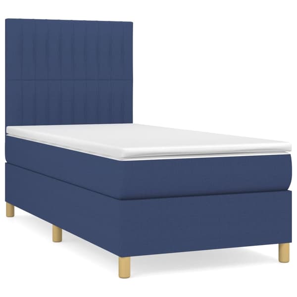 vidaXL Ramsäng med madrass blå 80x200 cm tyg Blå