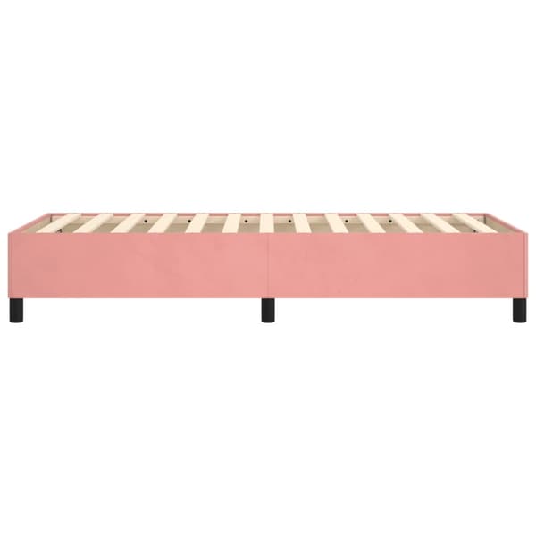 vidaXL Sängram rosa 90x190 cm sammet Rosa