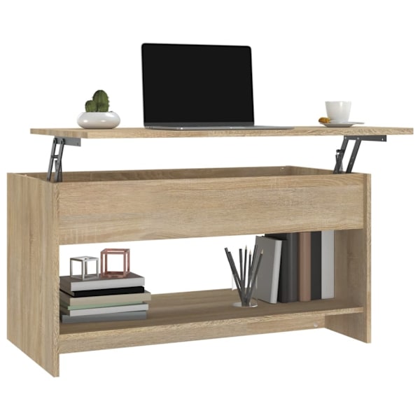 vidaXL Soffbord sonoma-ek 102x50x52,5 cm konstruerat trä Brun