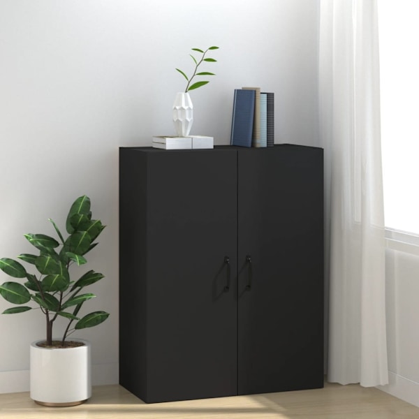 vidaXL Väggskåp svart 69,5x34x90 cm konstruerat trä Svart