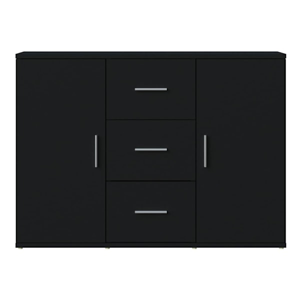 vidaXL Skänk svart 91x29,5x65 cm konstruerat trä Svart