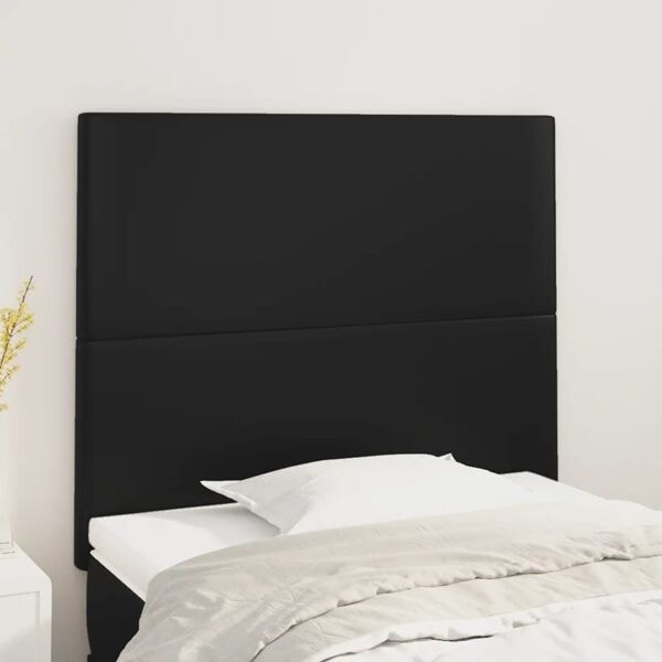 vidaXL Huvudgavlar 2 st svart 90x5x78/88 cm konstläder Svart