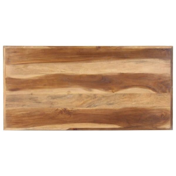 vidaXL Matbord 120x60x75 cm massivt trä med honungsfinish Brun