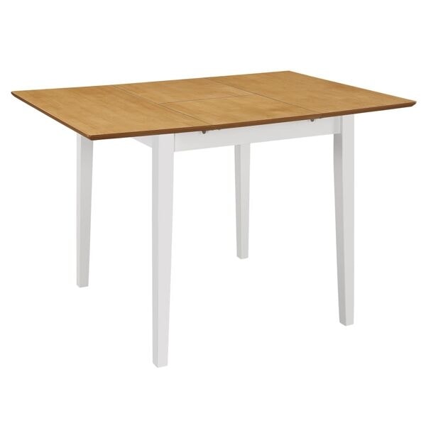 vidaXL Utdragbart matbord (80-120)x80x74 cm vit MDF Vit