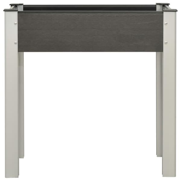 vidaXL Odlingslåda upphöjd 75x40x75 cm WPC grå grå