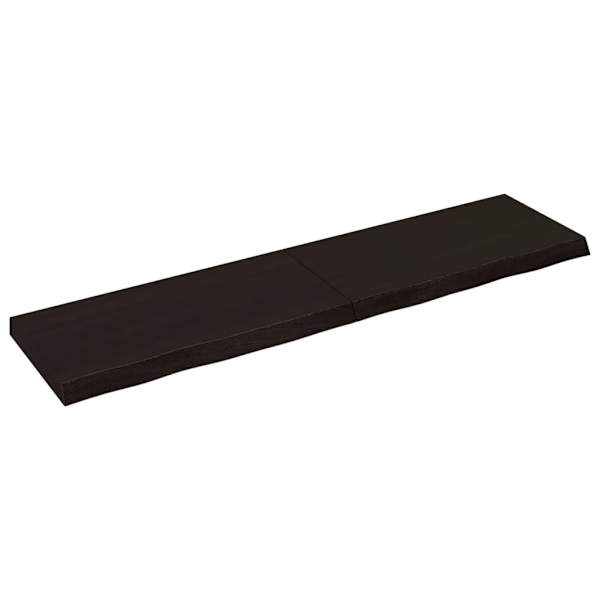 vidaXL Bordsskiva mörkbrun 160x40x(2-6) cm behandlad massiv ek Brun