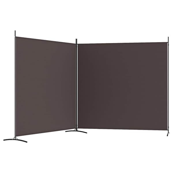 vidaXL Rumsavdelare 2 paneler brun 348x180 cm tyg Brun
