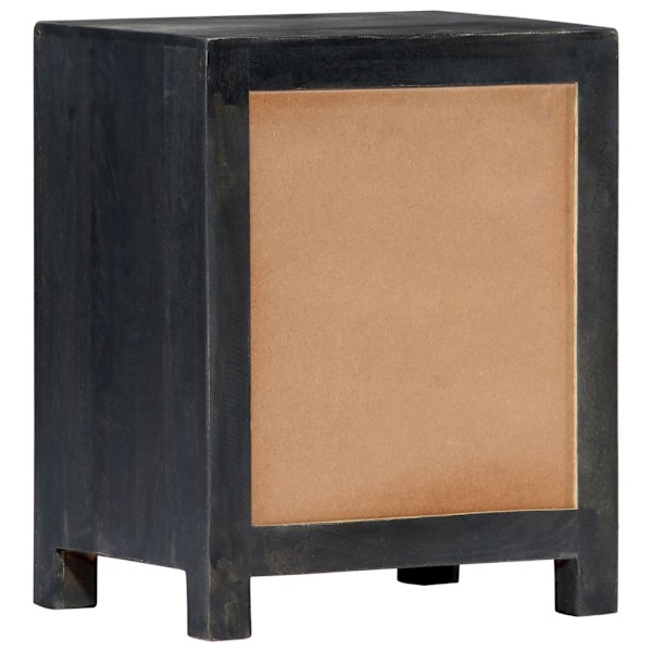 vidaXL Nattduksbord handsnidat grå 40x30x50 cm massivt mangoträ grå