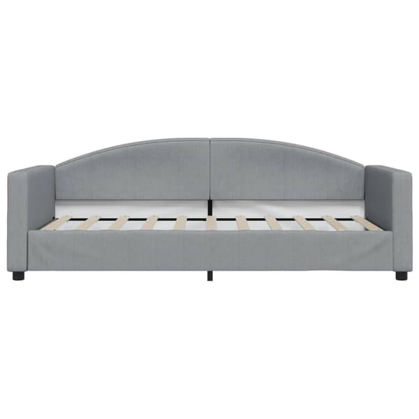 vidaXL Dagbädd med madrass ljusgrå 90x190 cm tyg Grå