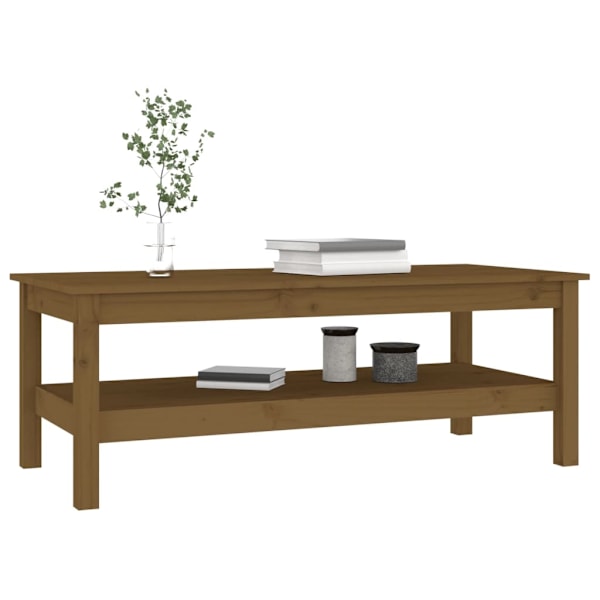 vidaXL Soffbord honungsbrun 110x50x40 cm massiv furu Brun