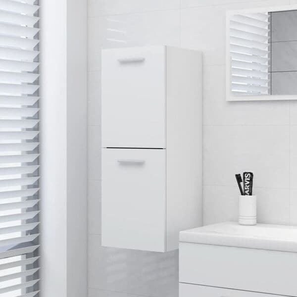 vidaXL Badrumsskåp vit 30x30x80 cm konstruerat trä Vit