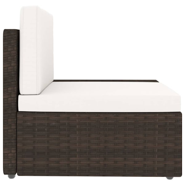 vidaXL Modulsoffa 2-sits konstrotting brun Brun