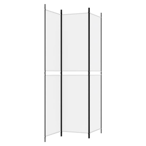 vidaXL Rumsavdelare 3 paneler vit 150x220 cm tyg Vit