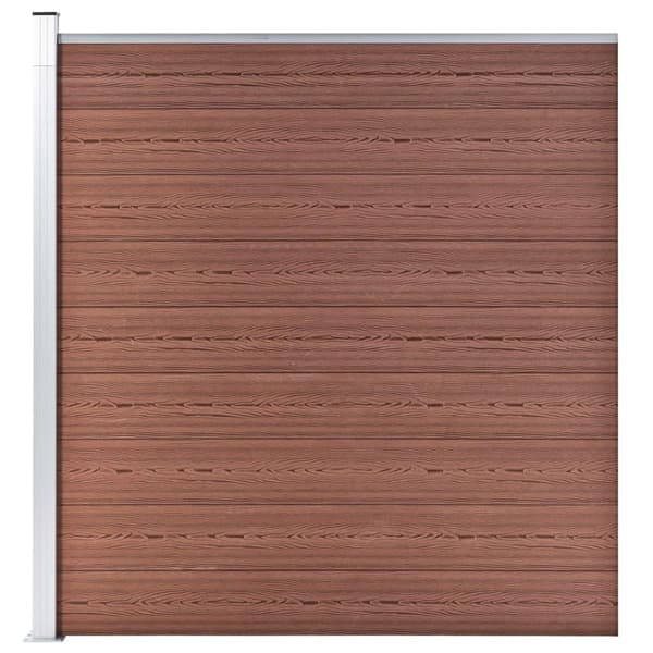 vidaXL Staketpanel WPC 1564x186 cm brun Brun