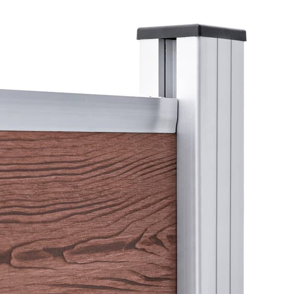 vidaXL Staketpanel WPC 175x146 cm brun Brun