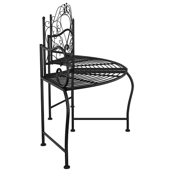 vidaXL Trädbänk 150 cm svart stål Svart