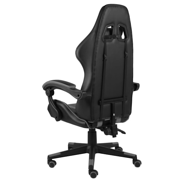 vidaXL Gamingstol svart och grå konstläder grå