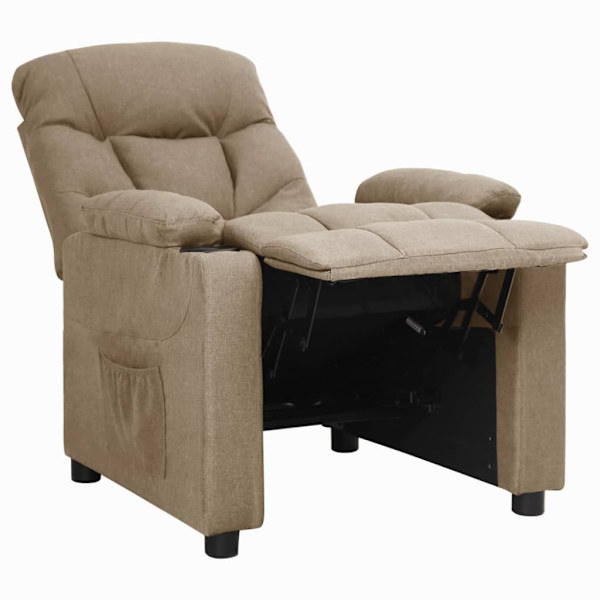 vidaXL Reclinerfåtölj taupe tyg Taupe