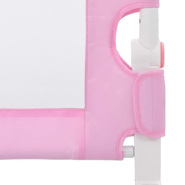 vidaXL Sängskena för barn rosa 120x42 cm polyester Rosa