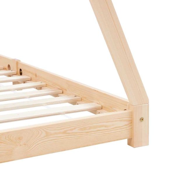 vidaXL Barnsäng massiv furu 70x140 cm Brun