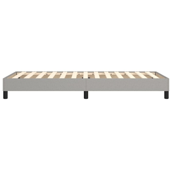 vidaXL Sängram utan madrass ljusgrå 90x200 cm tyg Grå