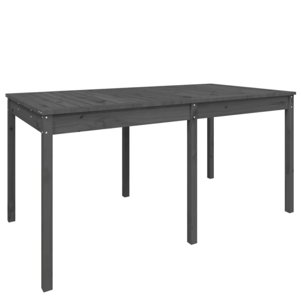 vidaXL Trädgårdsbord grå 159,5x82,5x76 cm massiv furu Grå