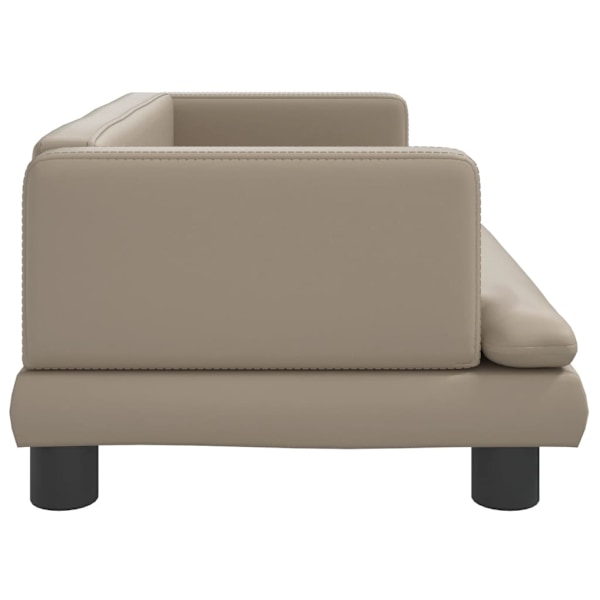 vidaXL Barnsoffa cappuccino 80x45x30 cm konstläder Brun