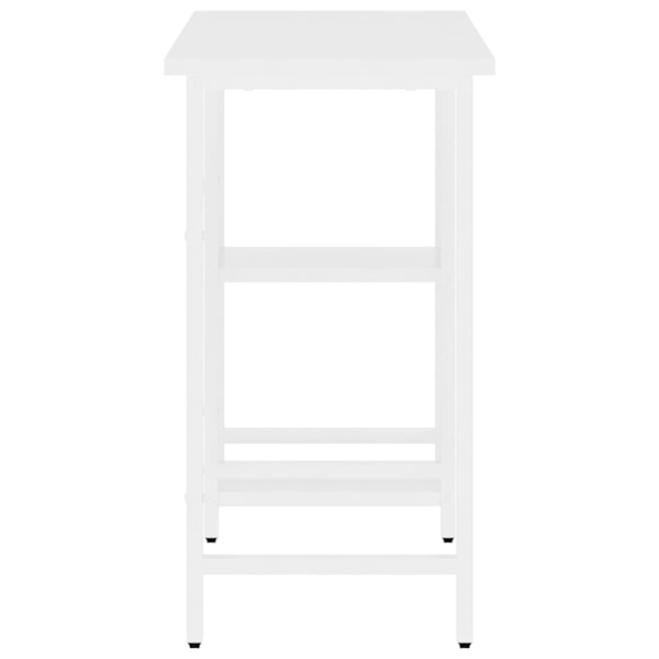 vidaXL Datorbord vit 80x40x72 cm MDF och metall Vit