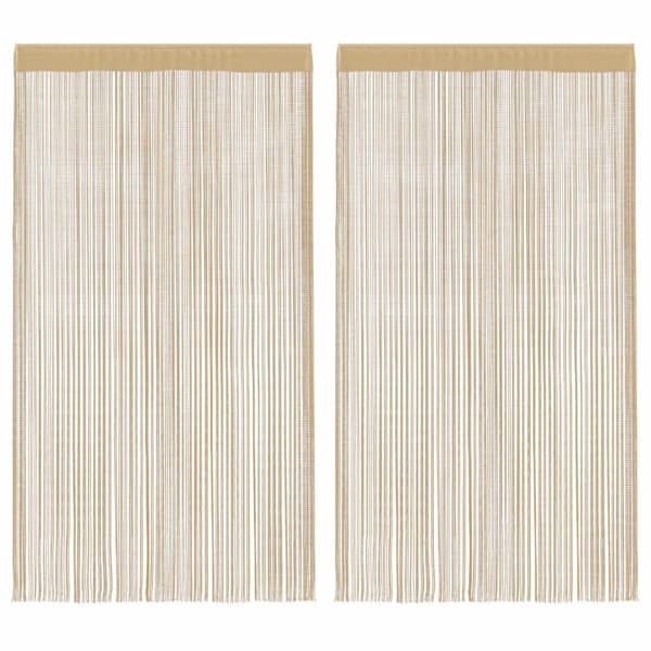 vidaXL Trådgardiner 2 st 100x250 cm beige Beige