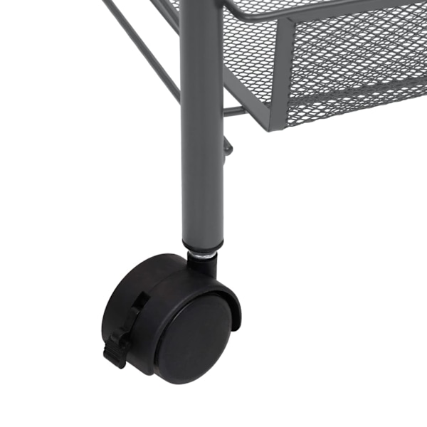 vidaXL Rullvagn 4 våningar grå 46x26x85 cm järn grå