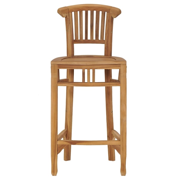 vidaXL Barstol massiv teak Brun