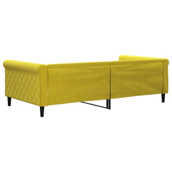 vidaXL Dagbädd gul 100x200 cm sammet Gul