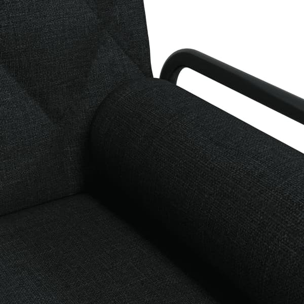 vidaXL Bäddsoffa med armstöd svart tyg art