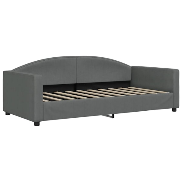 vidaXL Dagbädd med madrass mörkgrå 90x190 cm tyg Grå