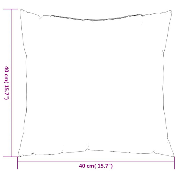 vidaXL Prydnadskuddar 4 st bladmönster 40x40 cm tyg multifärg