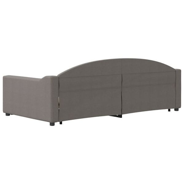 vidaXL Dagbädd utdragbar taupe 100x200 cm tyg Taupe